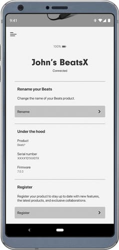 Aplicación Beats Powerbeats 4 Aplicación Beats Powerbeats 4