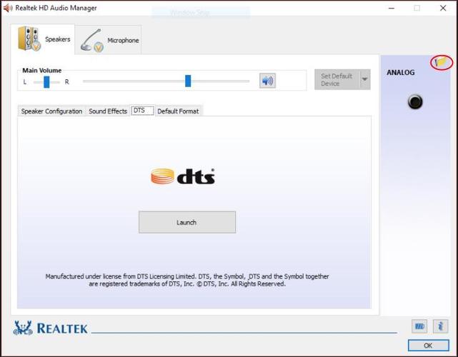 Administrador de audio Realtek HD